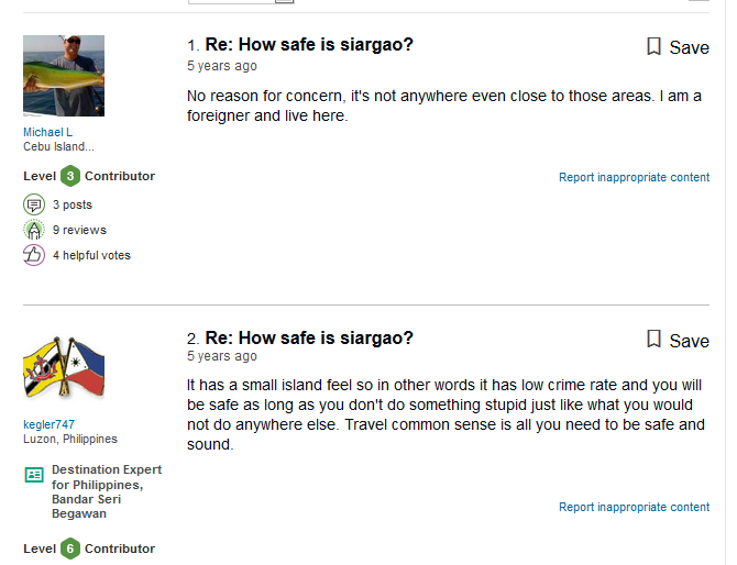 how safe is siargao island